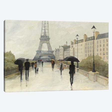 Eiffel in the Rain Canvas Print #WAC3809} by Avery Tillmon Canvas Artwork