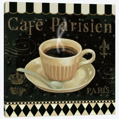 Cafe Parisien I Canvas Print #WAC380} by Daphne Brissonnet Canvas Art Print