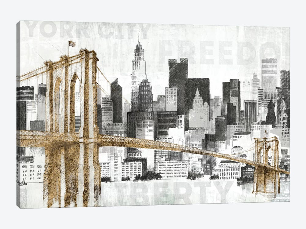 New York Skyline I by Avery Tillmon 1-piece Canvas Print