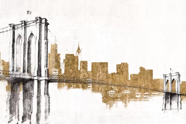 Industrial Office: Skyline Crossing (Gold) by Avery Tillmon