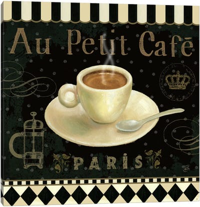 Cafe Parisien II Canvas Art Print - French Country Décor