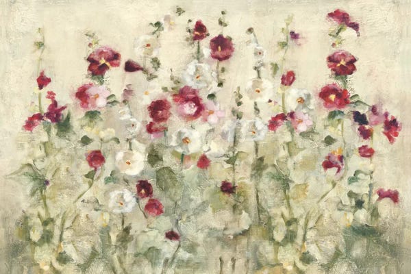 Spring: Hollyhocks Row Cool by Cheri Blum