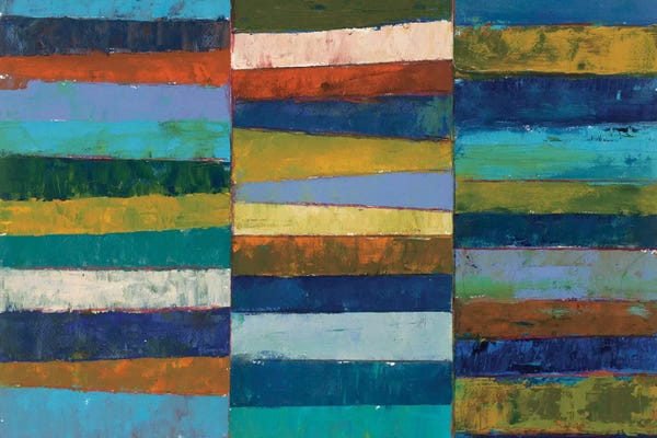Mid-Century Modern Living Room: Abstract Stripe II by Cheryl Warrick