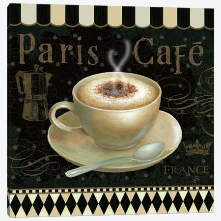 Cafe Parisien III Canvas Print #WAC382} by Daphne Brissonnet Art Print