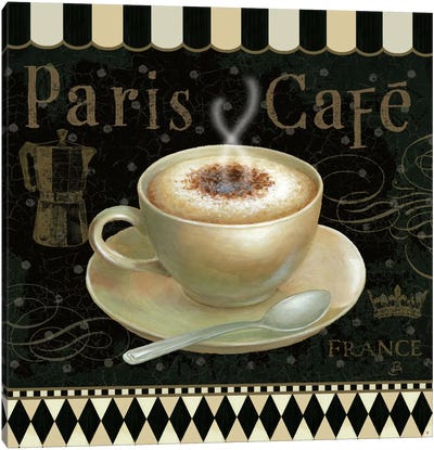 Cafe Parisien III Canvas Art Print - French Country Décor