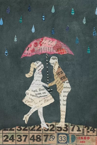 Umbrellas: Cute Couple II by Courtney Prahl