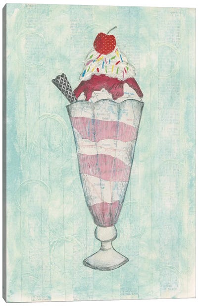 Sundae Delight I Canvas Art Print - Ice Cream & Popsicle Art