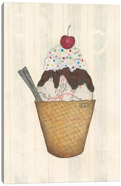 Sundae Delight III Canvas Art Print - Ice Cream & Popsicle Art