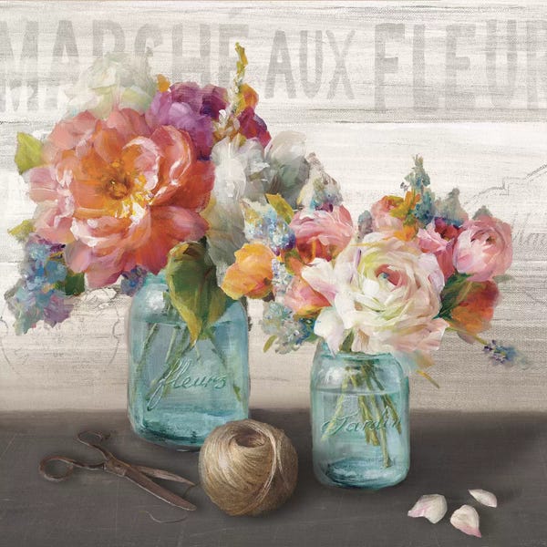 Danhui Nai: French Cottage Bouquet III by Danhui Nai