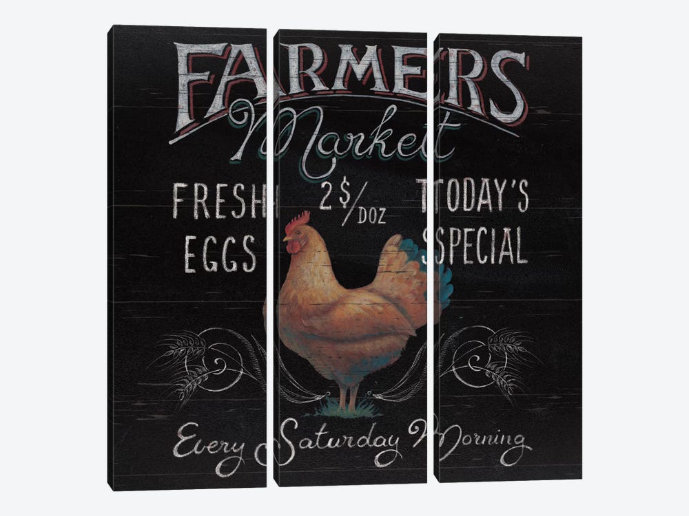 Farmers Market I by Daphne Brissonnet 3-piece Canvas Art Print