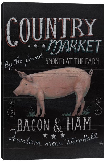 Farmers Market III Canvas Art Print - Meat Art