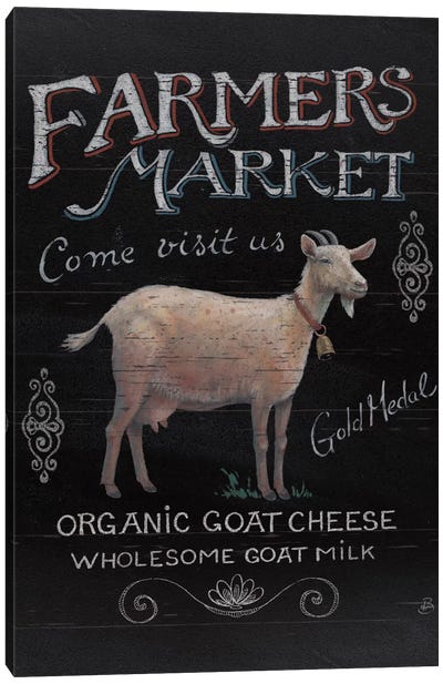 Farmers Market IV Canvas Art Print - Goat Art