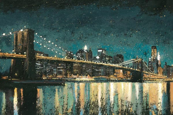 James Wiens: Bright City Lights II (Teal) by James Wiens