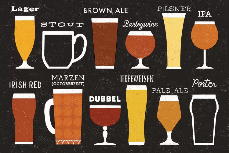 Craft Beer List by Michael Mullan wall art