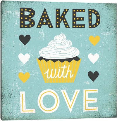 Retro Diner (Baked with Love) Canvas Art Print