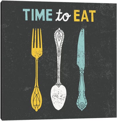 Retro Diner (Time to Eat) Canvas Art Print - Kitchen Equipment & Utensil Art