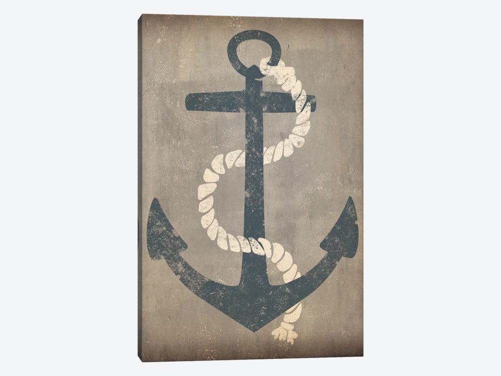 Nautical Anchor (Grey) 1-piece Canvas Print