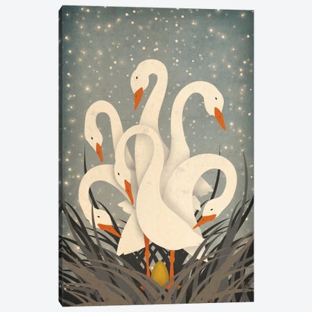 Six Geese A Laying Canvas Print #WAC3935} by Ryan Fowler Canvas Print