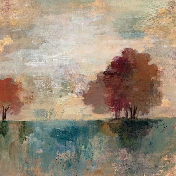 Autumn: Landscape Monotype I by Silvia Vassileva