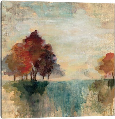 Landscape Monotype II Canvas Art Print - Autumn & Thanksgiving