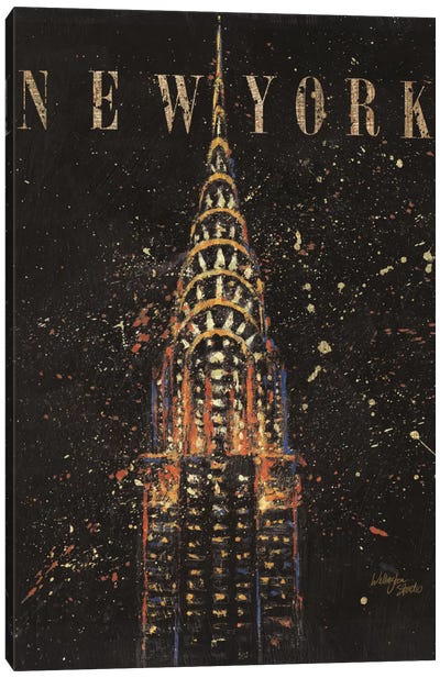 Cities at Night II Canvas Art Print - Chrysler Building