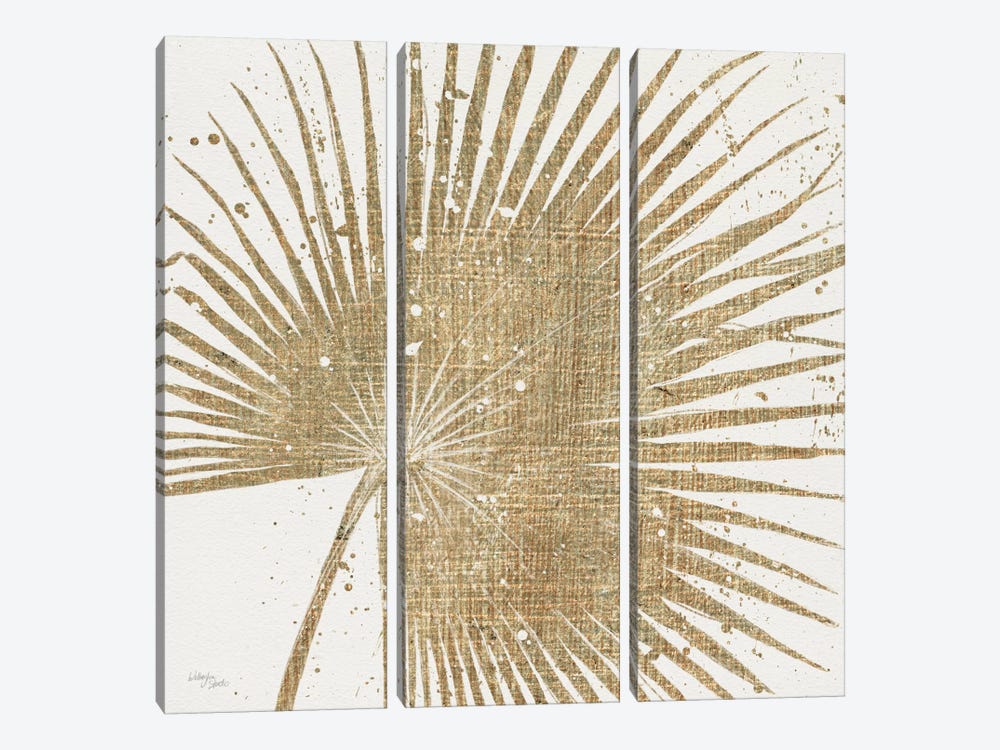 Gold Leaves II 3-piece Canvas Art