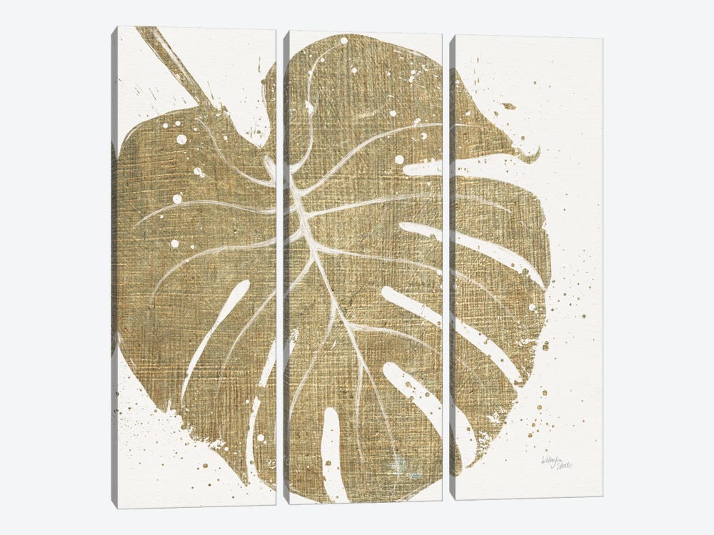 Gold Leaves III by Wellington Studio 3-piece Canvas Art Print