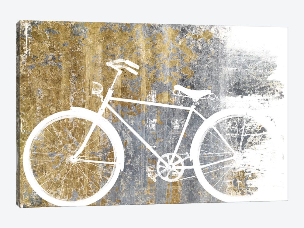 Gilded Bicycle by Wild Apple Portfolio 1-piece Art Print