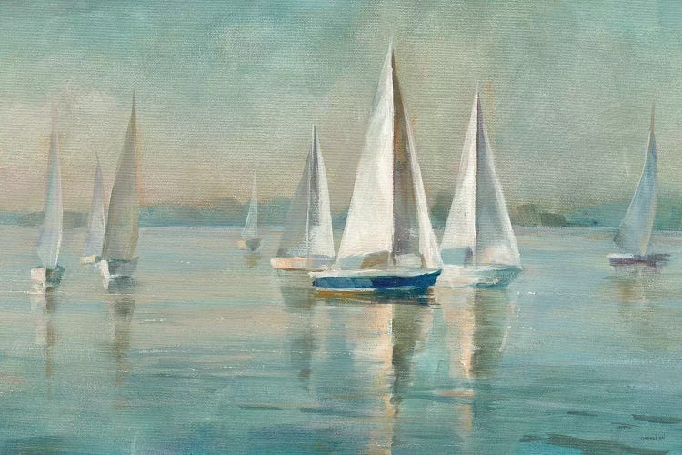 Sailboats at Sunrise by Danhui Nai wall art