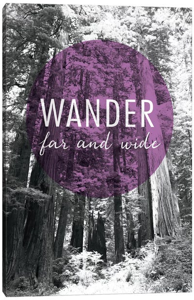 Wander Far and Wide Canvas Art Print - Outdoor Adventure Travel