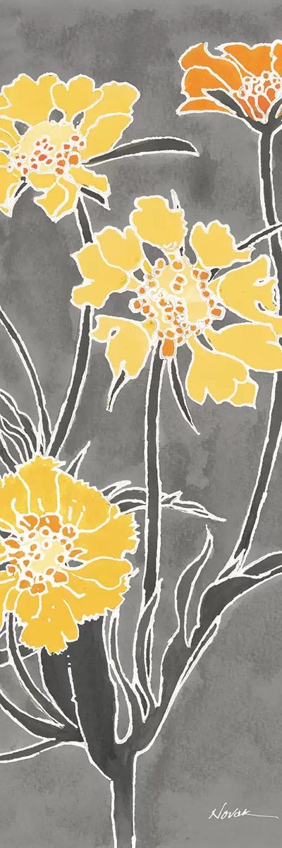 Cloisonne Beauty II Gray by Shirley Novak canvas print