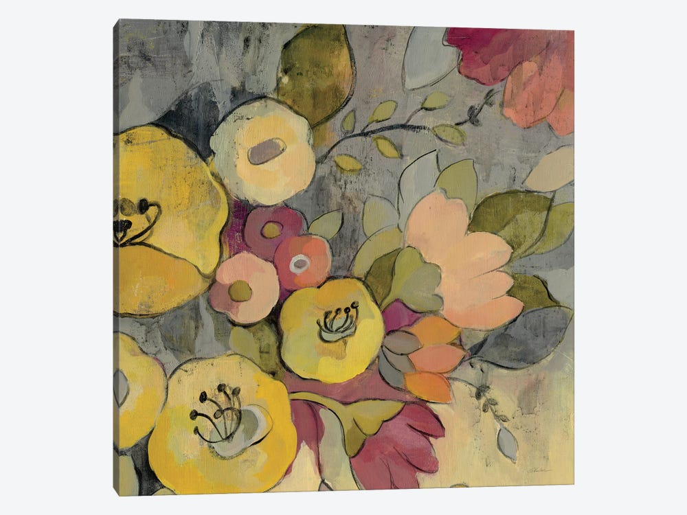 Yellow Floral Duo I by Silvia Vassileva 1-piece Canvas Art Print