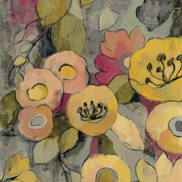 Silvia Vassileva: Yellow Floral Duo II by Silvia Vassileva