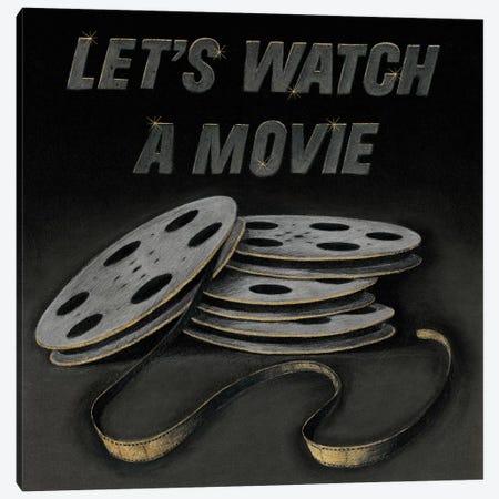 Lets Watch a Movie Canvas Print #WAC4001} by Wild Apple Portfolio Canvas Art Print