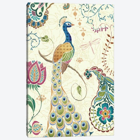Peacock Fantasy II  Canvas Print #WAC401} by Daphne Brissonnet Canvas Art