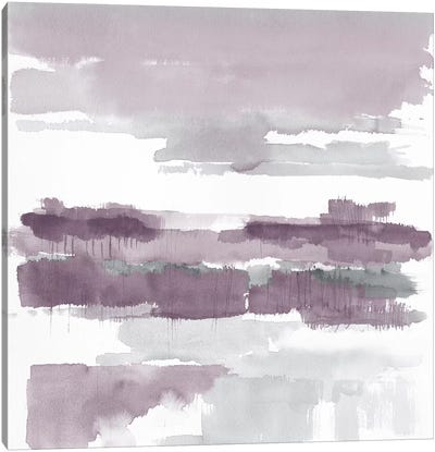 Amethyst Wetlands Canvas Art Print - Gray & Purple Art