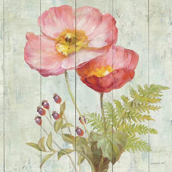 Poppies: Natural Floral IV by Danhui Nai