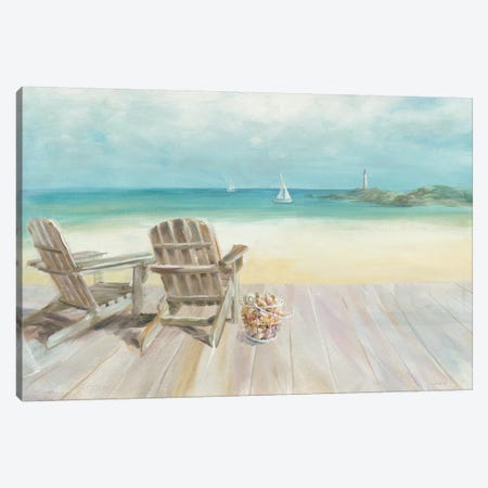 Seaside Morning No Window Canvas Print #WAC4055} by Danhui Nai Canvas Print