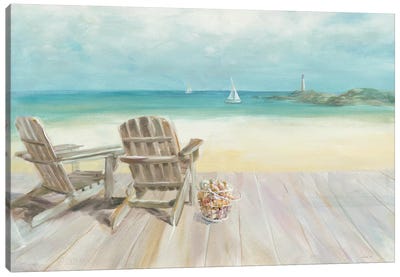 Seaside Morning No Window Canvas Art Print - Coastal Living Room Art
