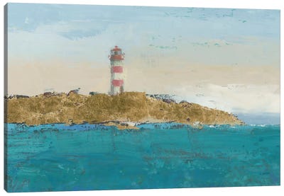 Lighthouse Seascape I Crop II Canvas Art Print - James Wiens