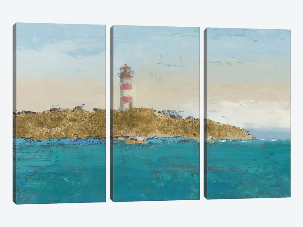 Lighthouse Seascape I Crop II by James Wiens 3-piece Canvas Artwork