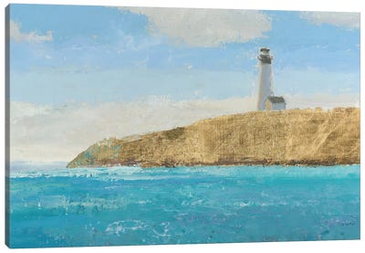 Lighthouse Seascape II Crop II Canvas Art Print - Nautical Décor
