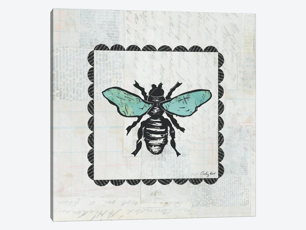 Bee Stamp by Courtney Prahl 1-piece Canvas Artwork