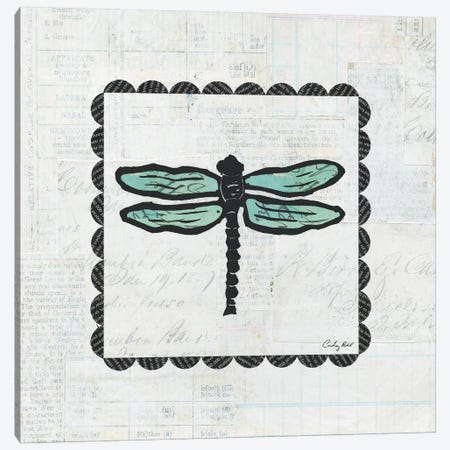 Dragonfly Stamp Canvas Print #WAC4167} by Courtney Prahl Art Print