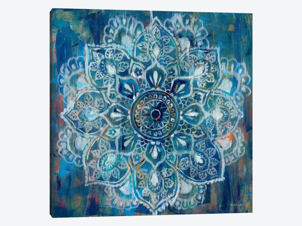 Mandala in Blue II by Danhui Nai 1-piece Canvas Wall Art