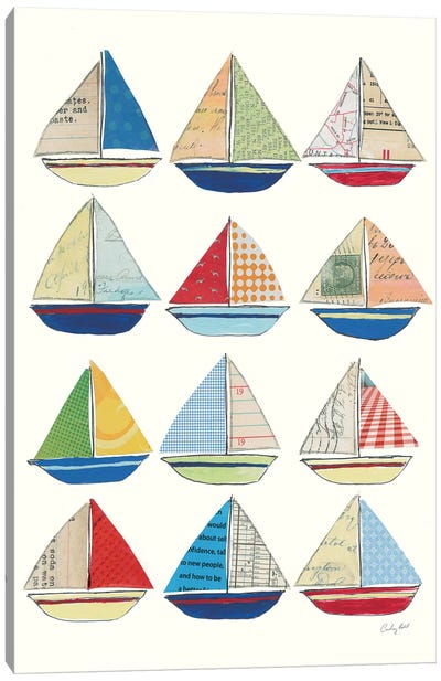 Wind And Waves VII Canvas Art Print - Sailboats