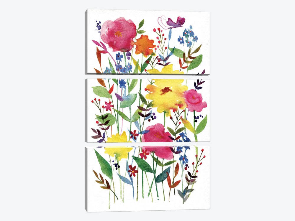 Annes Flowers III by Anne Tavoletti 3-piece Art Print