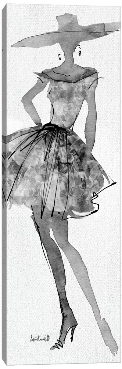 Fashion Sketchbook V Canvas Art Print - Black & White Pop Culture Art