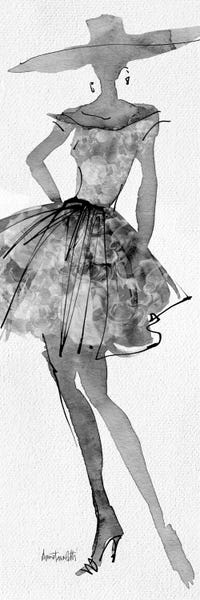 Black & White Pop Culture Art: Fashion Sketchbook V by Anne Tavoletti