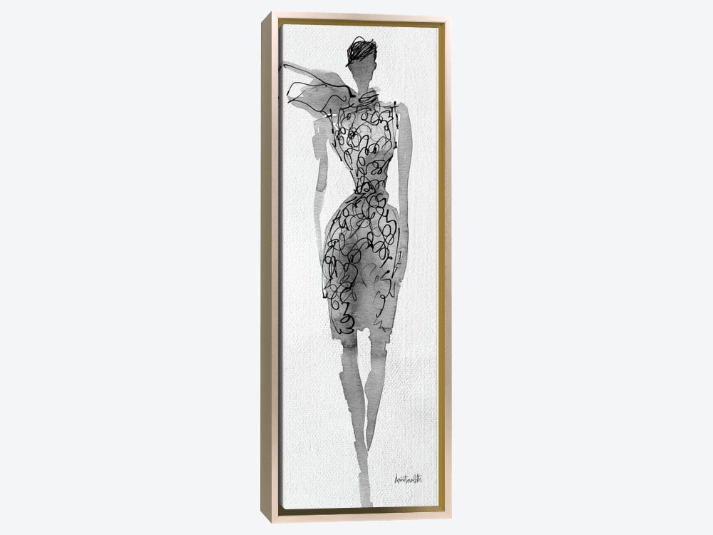 Anne Tavoletti Canvas Art Prints - Fashion Sketchbook VIII ( People > Silhouettes art) - 48x16 in